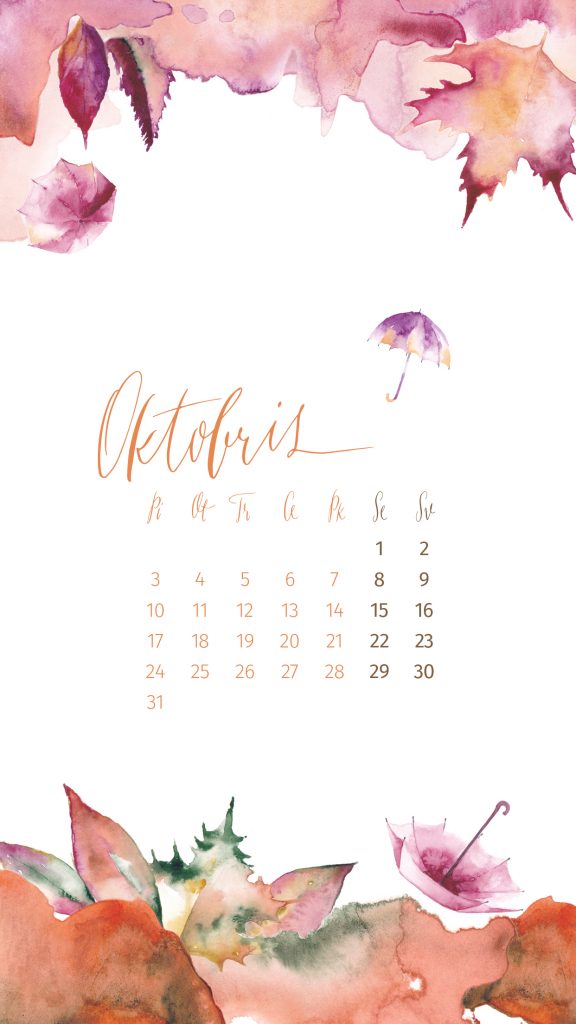 Manilla wallpaper october-phone-calendar