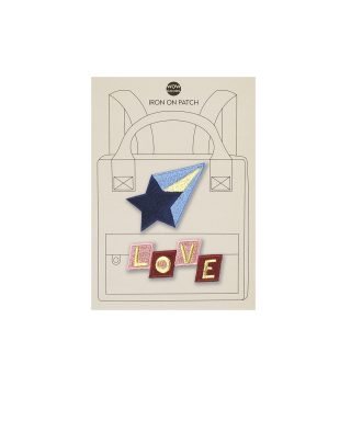 Uzgludināms izšuvums apģērbam Zvaigzne + LOVE
