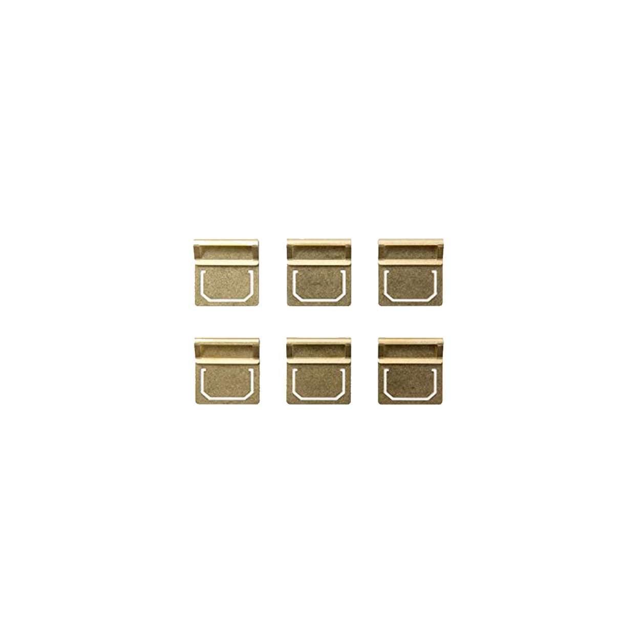 Klipši Index Clips Brass, 6 gab.