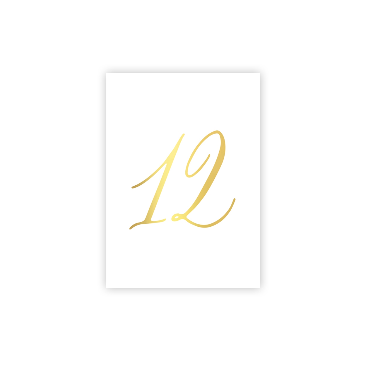 Kartīte Gold Numbers, 12, 10 cm x 15 cm