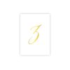 Kartīte Gold Numbers, 3, 10 cm x 15 cm