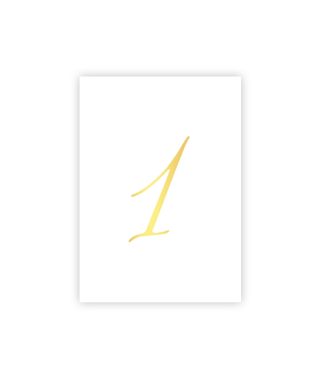 Kartīšu komplekts Gold numbers,  1 - 12, 10 cm x 15 cm