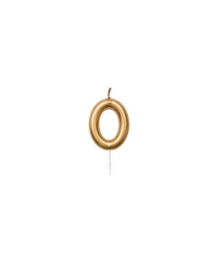 Dzimšanas dienas svece Number 0, Gold