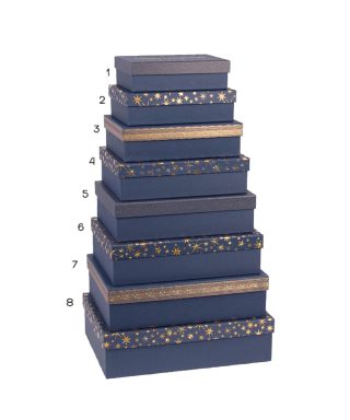 Dāvanu kaste Navy & Gold Stars Nr. 1