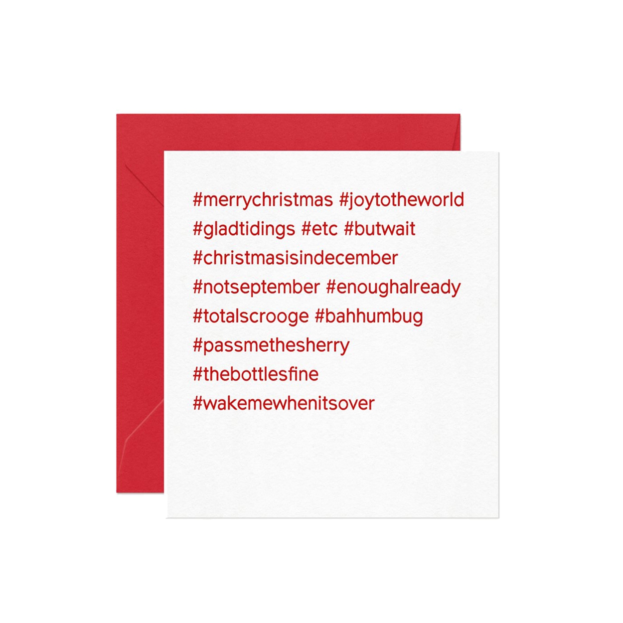 Kartīte #bahhumbug - #hastags