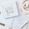Viesu grāmata Gold Foiled, 32 lapas Kāzu viesu grāmata Guest book ar apzeltījumu