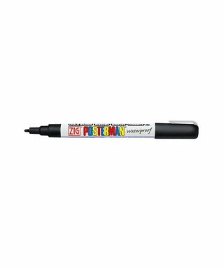 Flomāsters ZIG Posterman Waterproof marker, 1 mm, melns