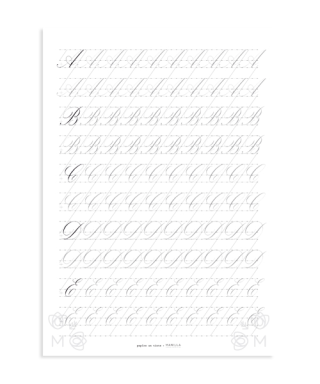 Vingrinājumu lapas Alfabēts, Copperplate, 5 lapas, A4 izmērs