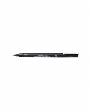 Flomāsters Uni Pin Brush, melns