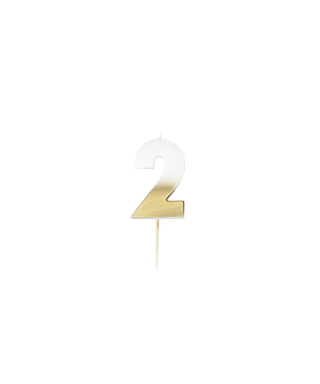 Dzimšanas dienas svece Nr. 2, Gold Ombre