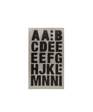 Uzlīmju komplekts Black Letters, 4 loksnes