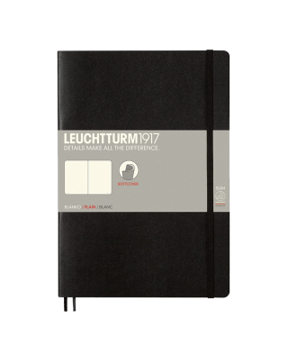 Piezīmju grāmata Black B5, tukšas Softcover, Leuchtturm1917
