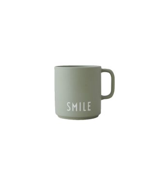 Porcelāna krūze Smile, ar osiņu, Design Letters