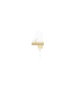 Dzimšanas dienas svece Nr. 4, Gold Ombre