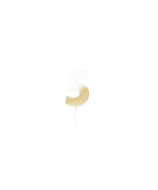 Dzimšanas dienas svece Nr. 5, Gold Ombre