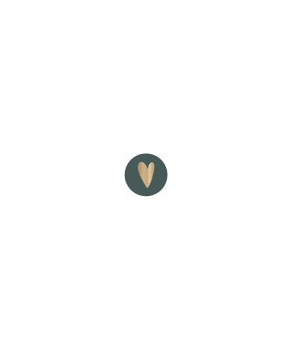 Uzlīme Gold Heart, Petrol green, 1 gab.