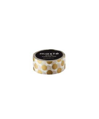Dekoratīva līmlente Maste, gold dots, 7 m