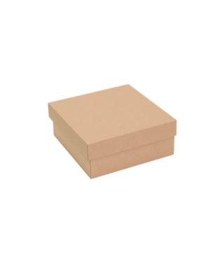 Kartona kaste Kvadrāts, brūna, 19 cm x 19 cm x 8 cm