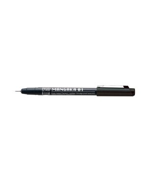 Flomāstera tipa pildspalva ZIG Mangaka fineliner 0.1 mm, melna