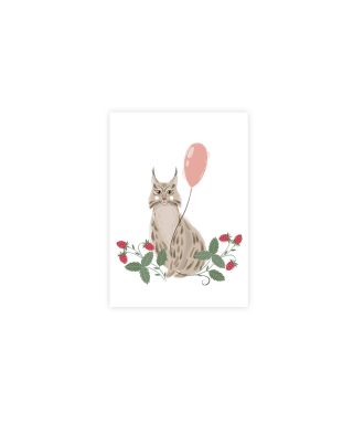 Mini kartīte Lynx, Woodland friends, Manilla x Liene Vilmane