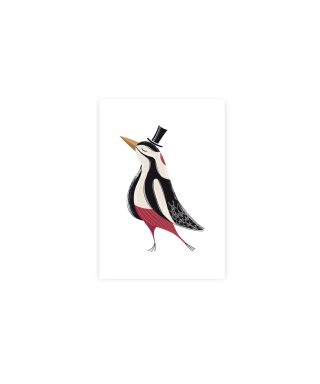 Mini kartīte Woodpecker, Woodland friends, Manilla x Liene Vilmane