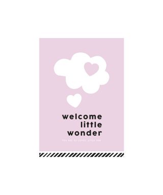 Pastkarte Welcome little wonder, pink