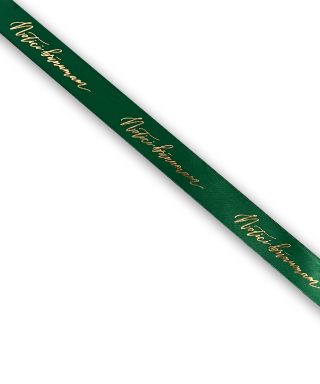 Satīna lente Gold, Notici Brīnumam, 2.5 cm, 1 m