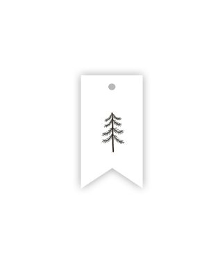 Etiķete Mini tree, black, Manilla