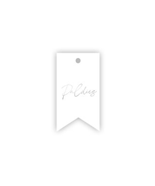 Etiķete Paldies, silver, Manilla