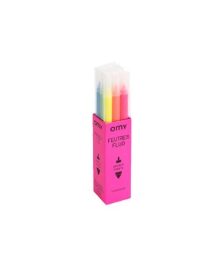 Flomāsteru komplekts Fluo Felt pens, 9 gab., OMY