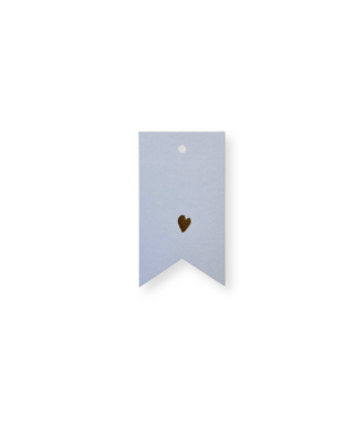 Etiķete Heart, Pastel Blue, Manilla