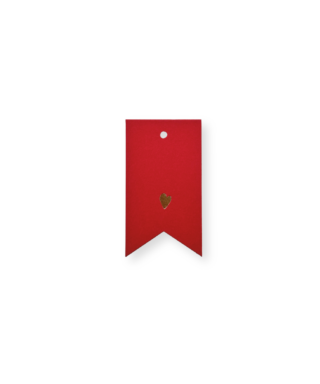 Etiķete Heart, Guardsman red, Manilla