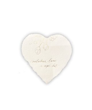 Kartīte Vislielākā laime, Heart, Cotton, zelta krāsa