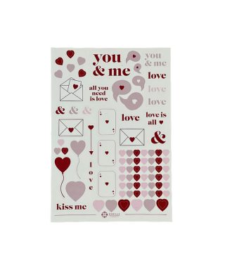 Uzlīmju loksne Bold love, ENG, Manilla