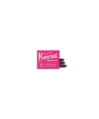 Tintes kodoliņi Ruby Red, 6 gab., International short, Kaweco