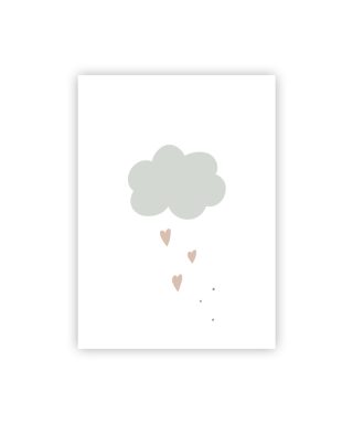 Kartīte - plakāts Cloud, Happy Days, A5, Manilla