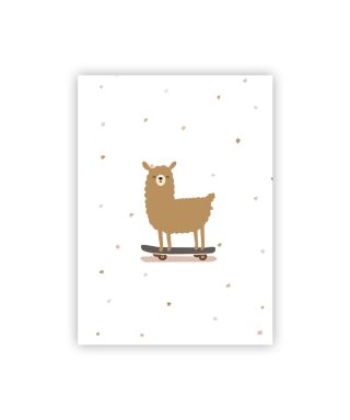 Kartīte - plakāts Lama, Happy Days, A5, Manilla