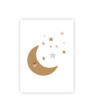 Kartīte - plakāts Moon, Happy Days, A5, Manilla