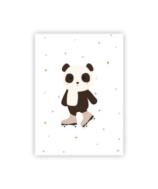 Kartīte - plakāts Panda, Happy Days, A5, Manilla