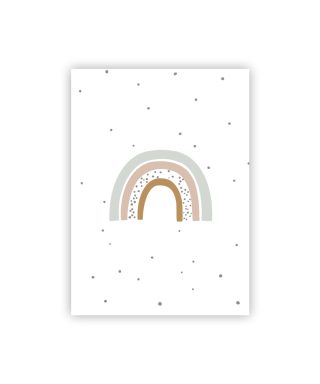 Kartīte - plakāts Rainbow, Happy Days, A5, Manilla