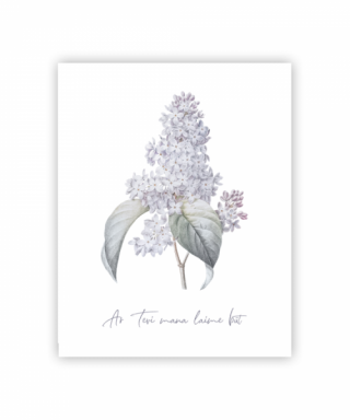 Kartīte - plakāts Ar tevi, Lilac, A5, Manilla