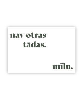 Kartīte Nav otras tādas, Bold, Manilla