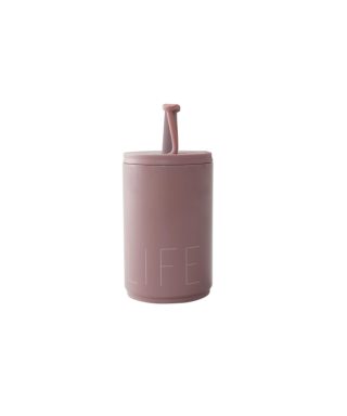 Krūze ar salmiņu Ash Rose, 330 ml, Design Letters