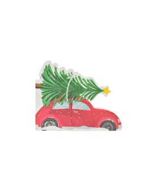 Salvešu komplekts Festive Car, Red, 16 gab.
