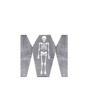 Salvešu komplekts Fold Out Paper Skeleton Coffin, 16 gab.
