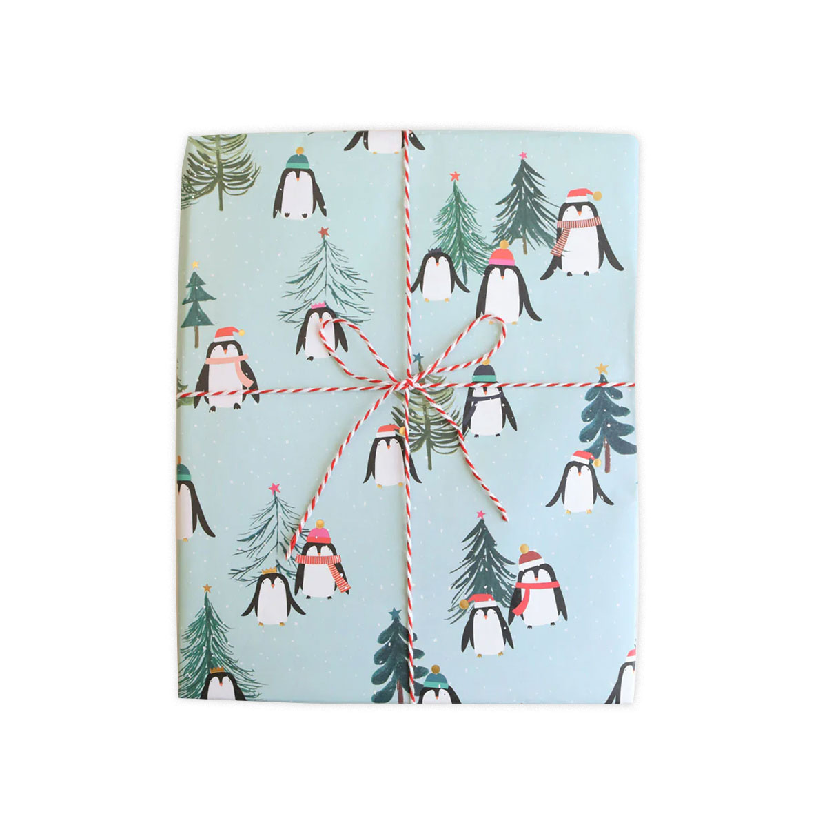 Davanu-iesainojamais-papirs-Christmas-Penguins,-loksne