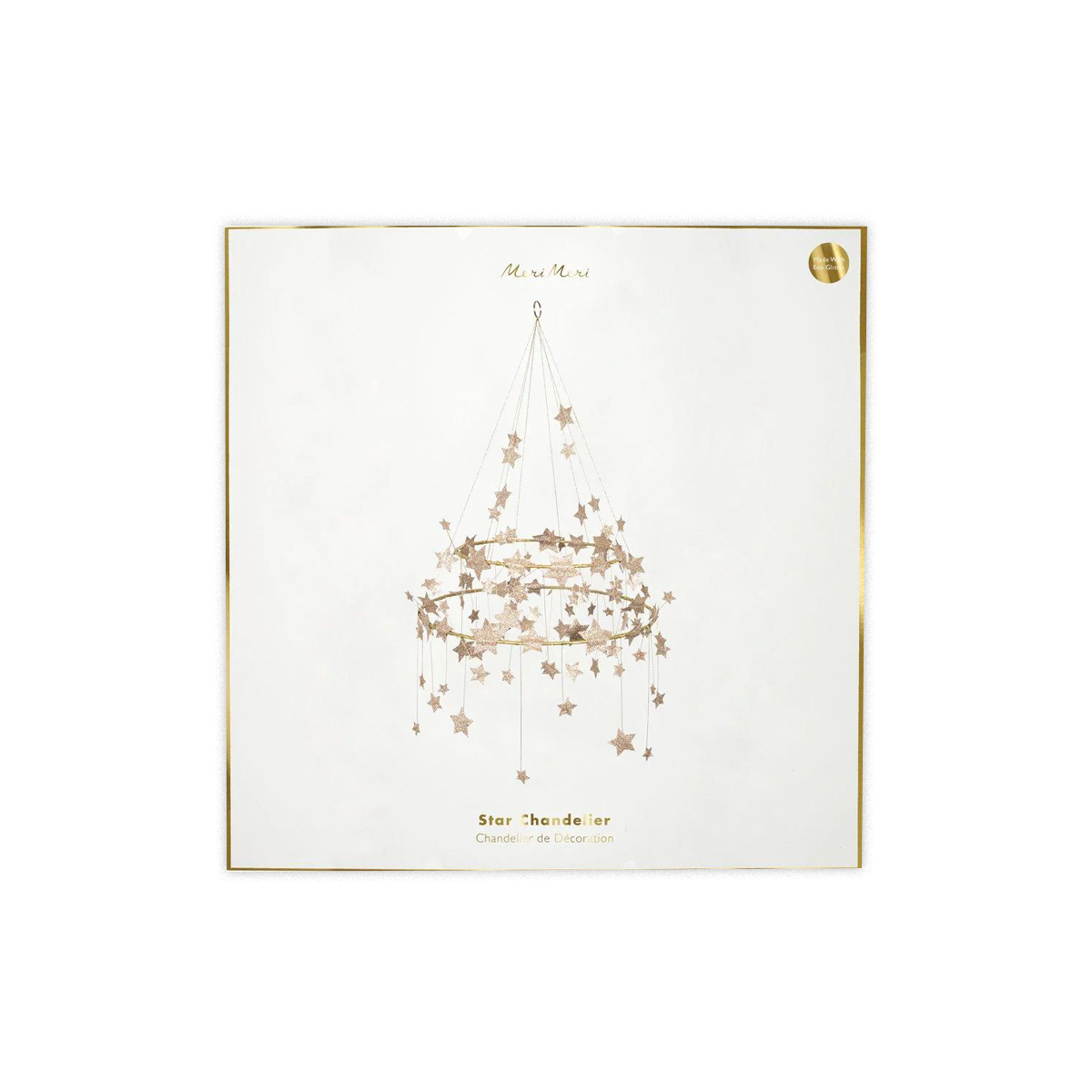 Dekors-Sparkle-Star-Chandelier,-Gold,-Meri-Meri