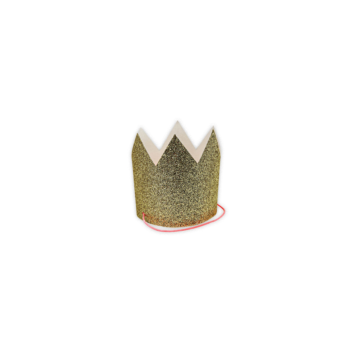 Papira-svetku-kronīsi-Gold-Glitter-Crowns,-8-gab.