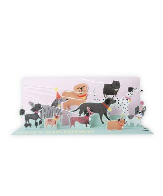 Kartīte Dog Walker, Luxe 3D, Up With Paper