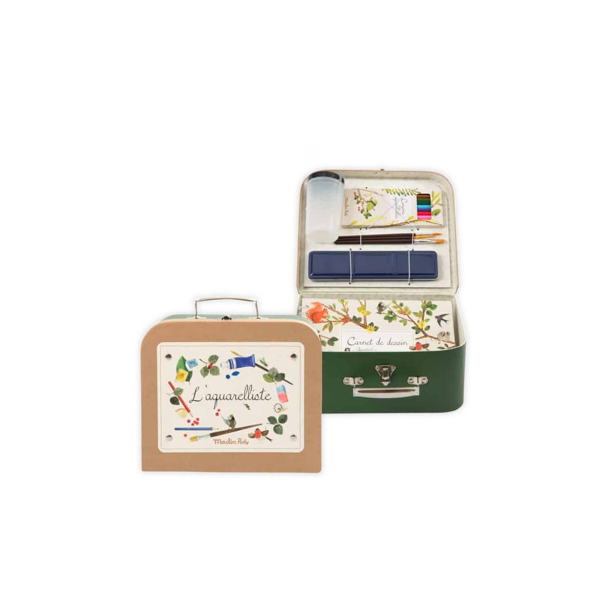 Makslinieka-komplekts-Watercolour-artist,-case-Le-jardin-du,-Moulin-Roty